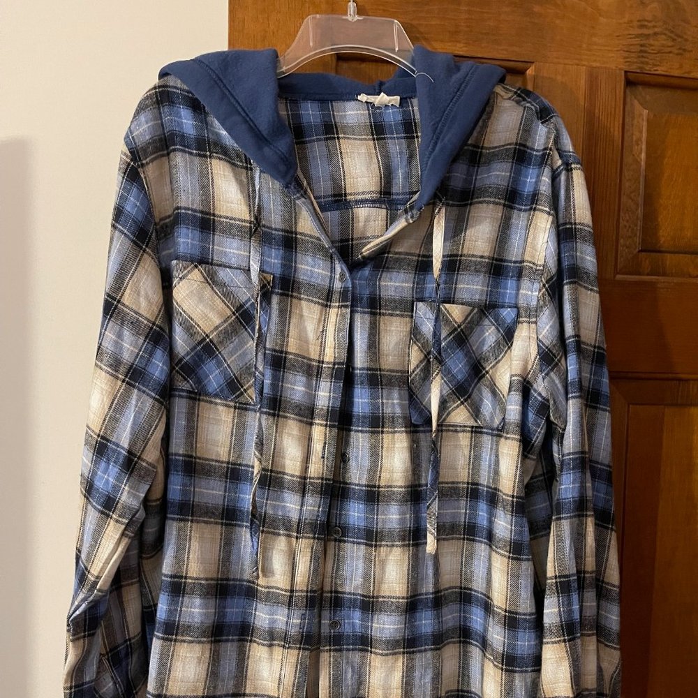 NEW LA BIEL BLUE SHACKET WITH HOODIE